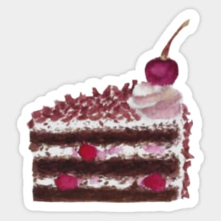 Black Forest Cake Watercolour Sticker